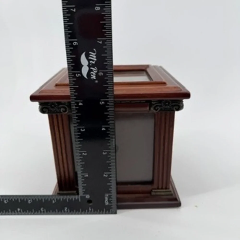 Bombay Company Wooden Photo Cube Jewelry Box Neoclassical Fluted Column 2002
